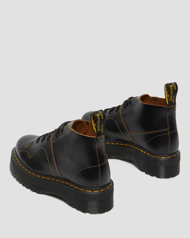 Botas De Mono Dr Martens Church Plataforma Hombre Negros | MX 262AHK